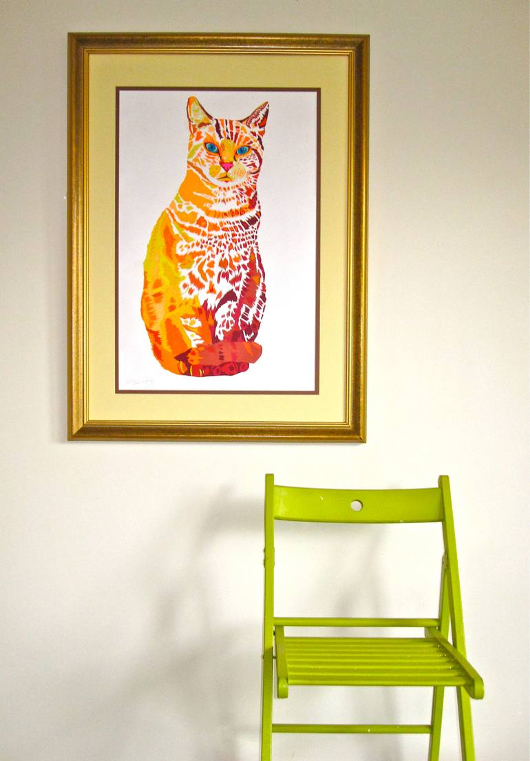 Original Impressionism Animal Collage by Chloe Croft