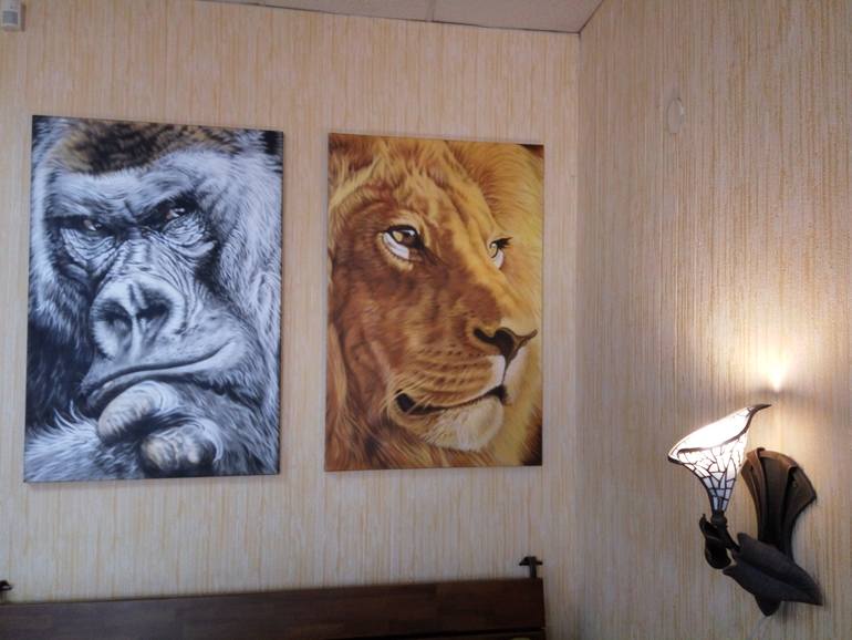 Original Realism Animal Painting by Yuriy Shysh