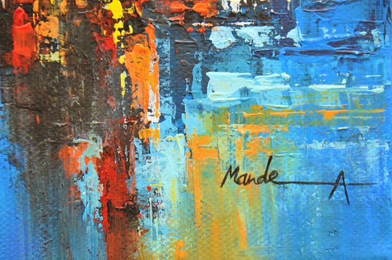 Original Abstract Expressionism Abstract Painting by Mande A