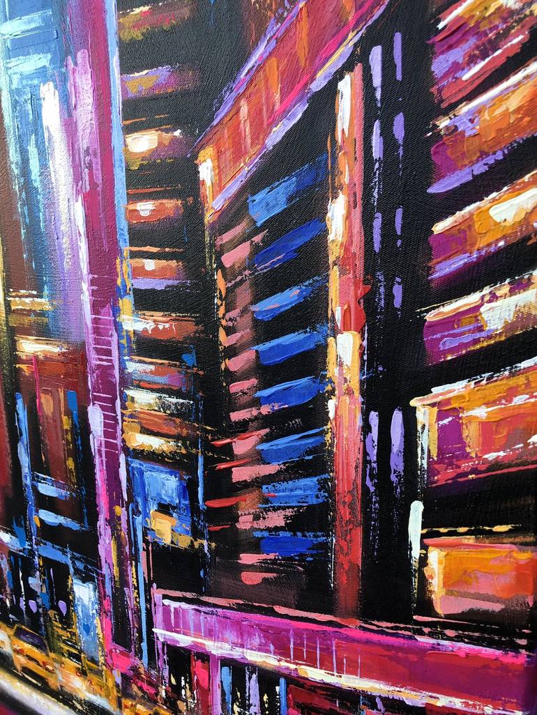 Original Abstract Cities Painting by Mande A