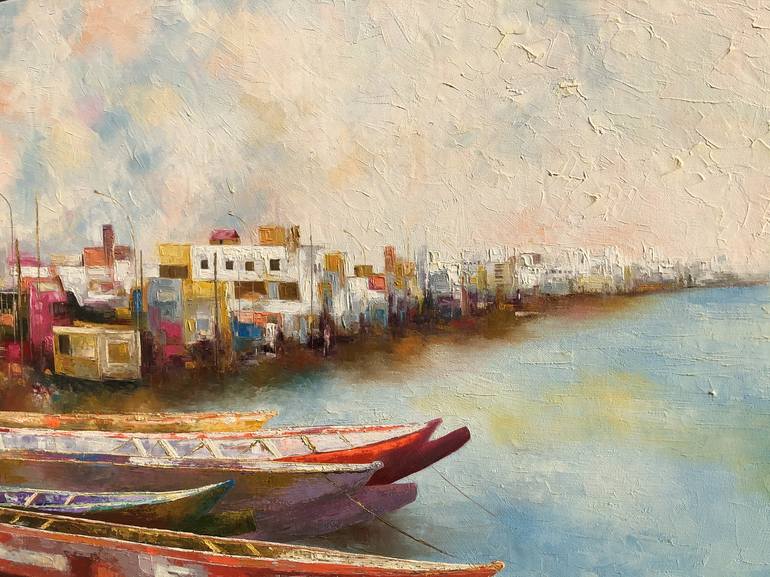 Original Impressionism Seascape Painting by Mande A