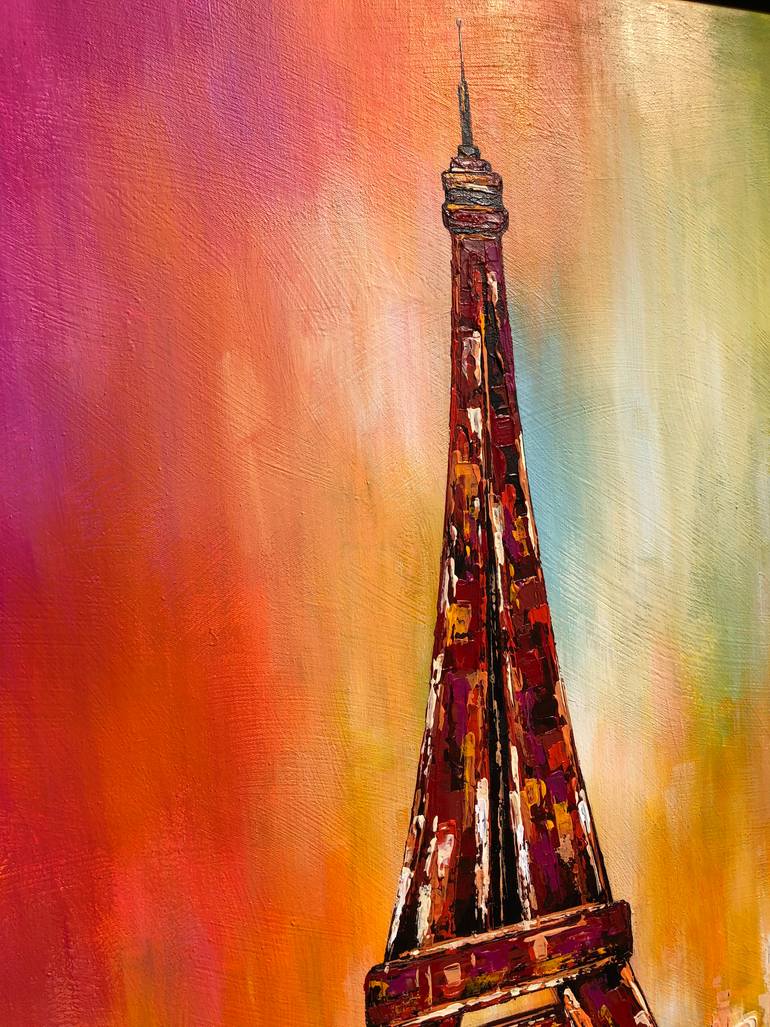 Original Abstract Cities Painting by Mande A