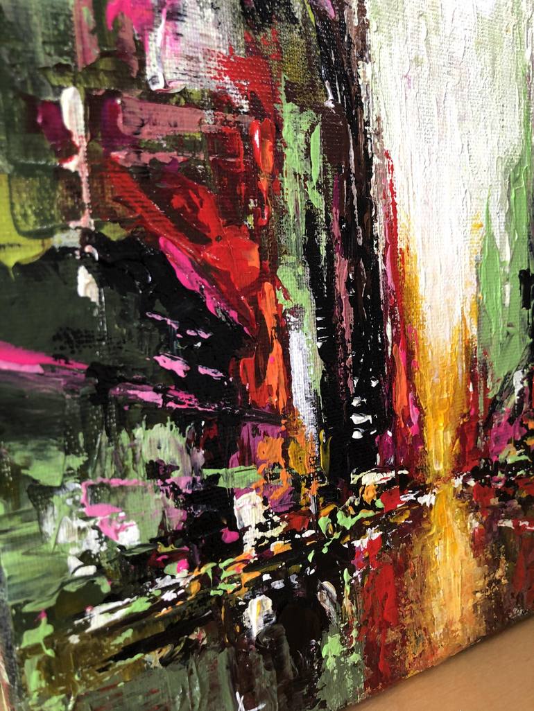 Original Abstract Cities Painting by Mande A