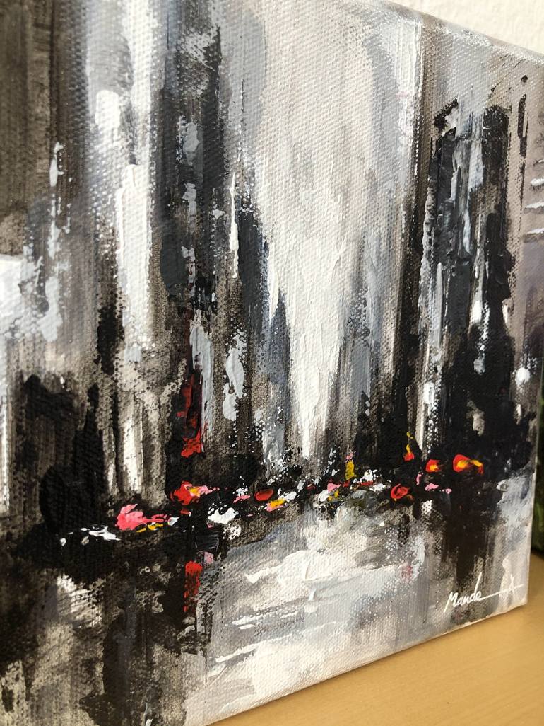 Original Abstract Cities Painting by Mande A