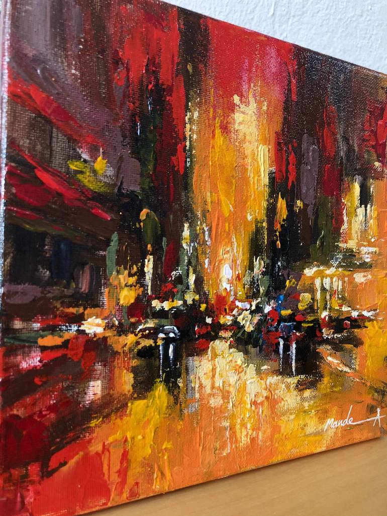 Original Abstract Cities Painting by Mande A