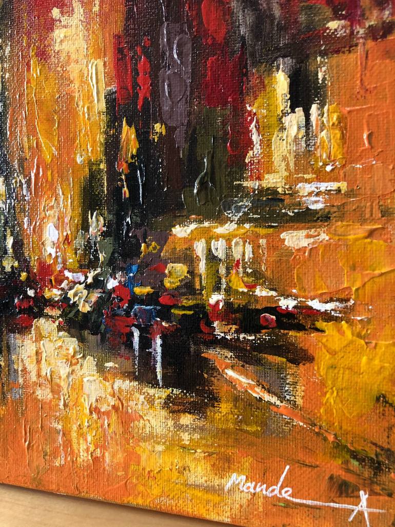 Original Abstract Cities Painting by Mande A