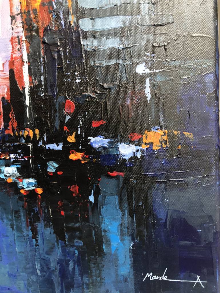 Original Abstract Cities Painting by Mande A