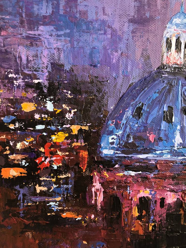 Original Abstract Cities Painting by Mande A