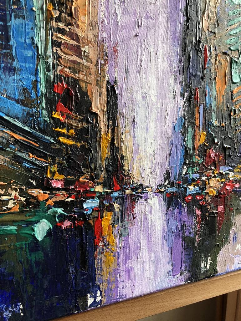 Original Abstract Cities Painting by Mande A