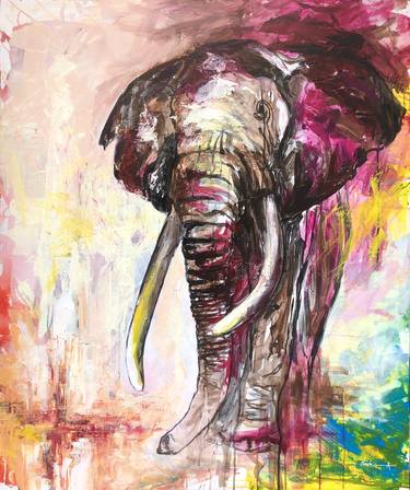 Original Abstract Animal Paintings by Mande A