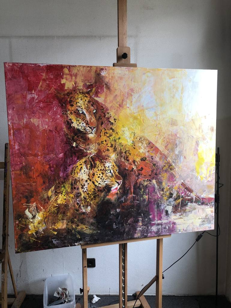 Original Abstract Animal Painting by Mande A
