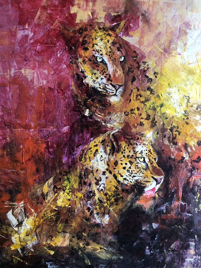 Original Abstract Animal Painting by Mande A