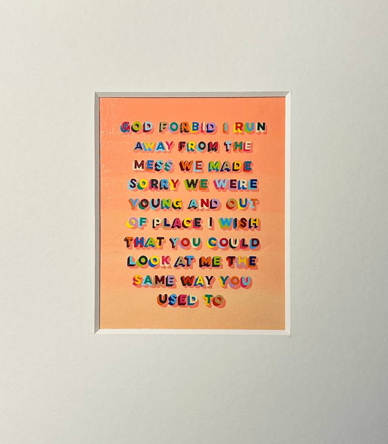 Original Illustration Typography Painting by Harvey Steele