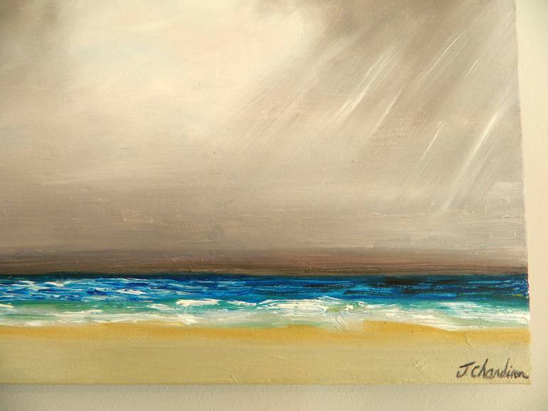 Original Abstract Seascape Painting by Jennifer Chandiram