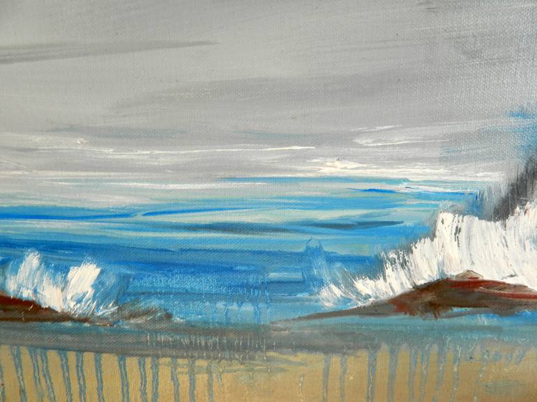 Original Abstract Seascape Painting by Jennifer Chandiram