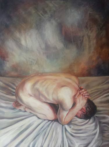 Original Nude Painting by Kristin Rawcliffe
