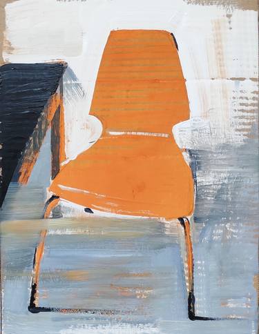 "The portrait of the orange chair 2" (diptych) thumb