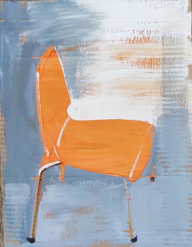 "The portrait of the orange chair 1" (diptych) thumb