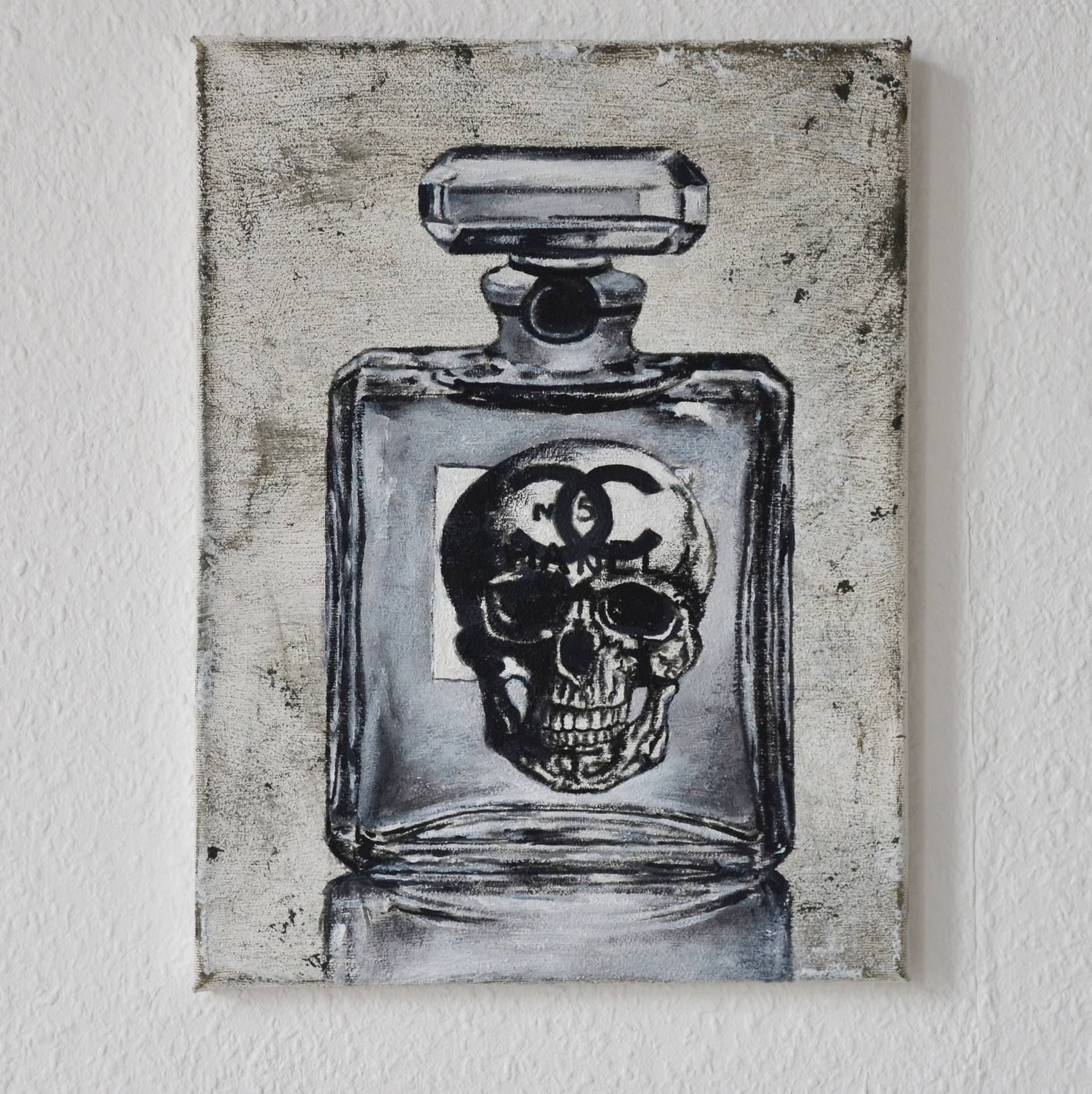 Chanel Nr 5 Skull Painting By Ede Ede Saatchi Art