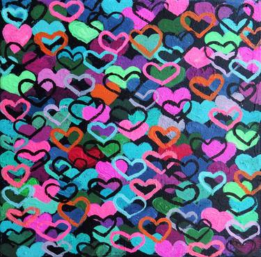 Original Abstract Love Paintings by Angel Michael Art