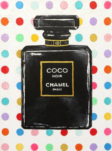 Coco Chanel Perfume Bottle Art Watercolor Painting