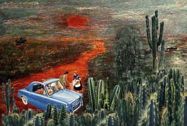 Original Surrealism Car Collage by Alina Suleyman