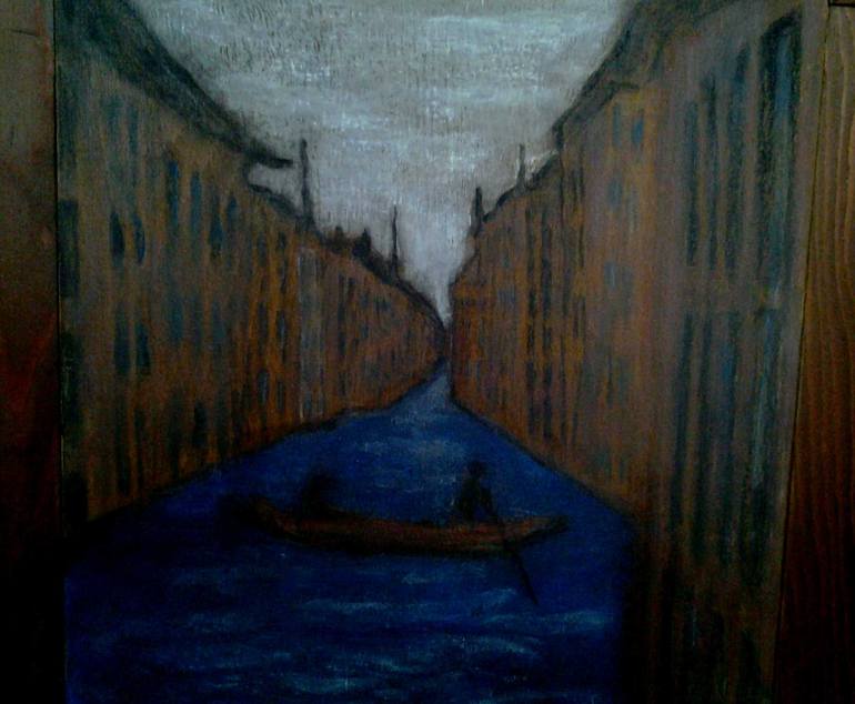 Original Figurative Cities Painting by Alina Suleyman