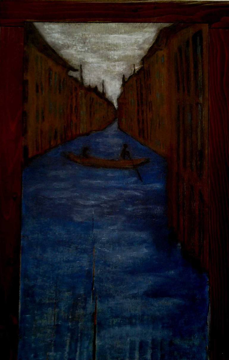 Original Figurative Cities Painting by Alina Suleyman