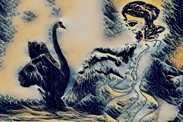 Original Art Deco Classical mythology Printmaking by Alina Suleyman