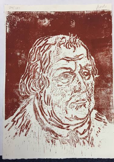 Woodcut Portrait of Martin Luther thumb