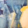 Abstract painting - Cities of 21th Century - Aglomerated Buildings- original painting