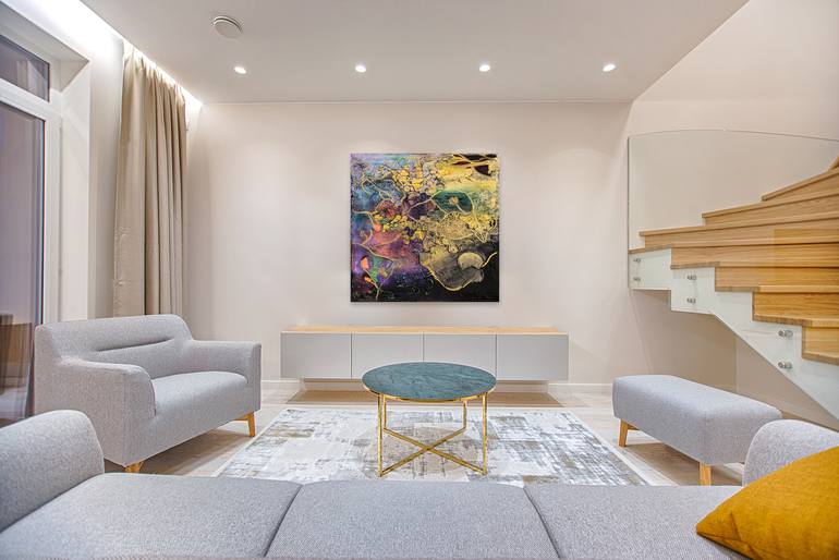 Original Conceptual Abstract Painting by Cornelia Petrea