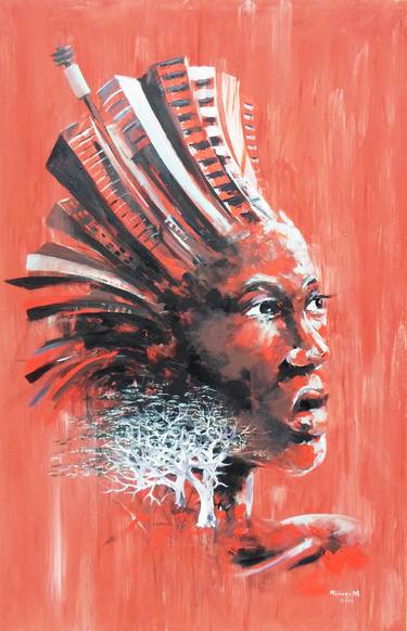 Original Portrait Paintings by Mbongeni Mhlongo