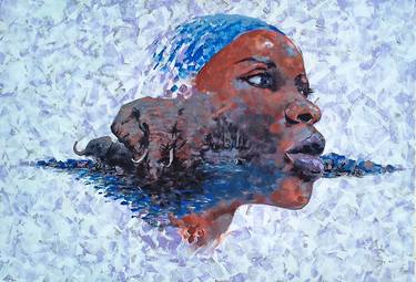 Original Figurative Portrait Paintings by Mbongeni Mhlongo