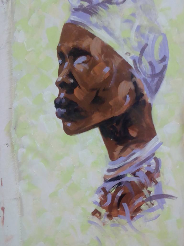 Original Contemporary People Painting by Mbongeni Mhlongo