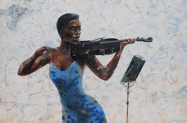 Print of Music Paintings by Mbongeni Mhlongo