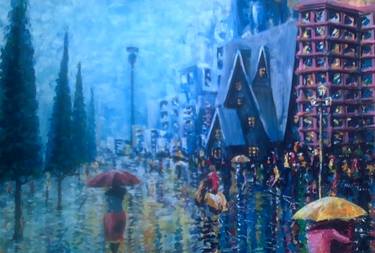 Original Contemporary Cities Painting by Mbongeni Mhlongo