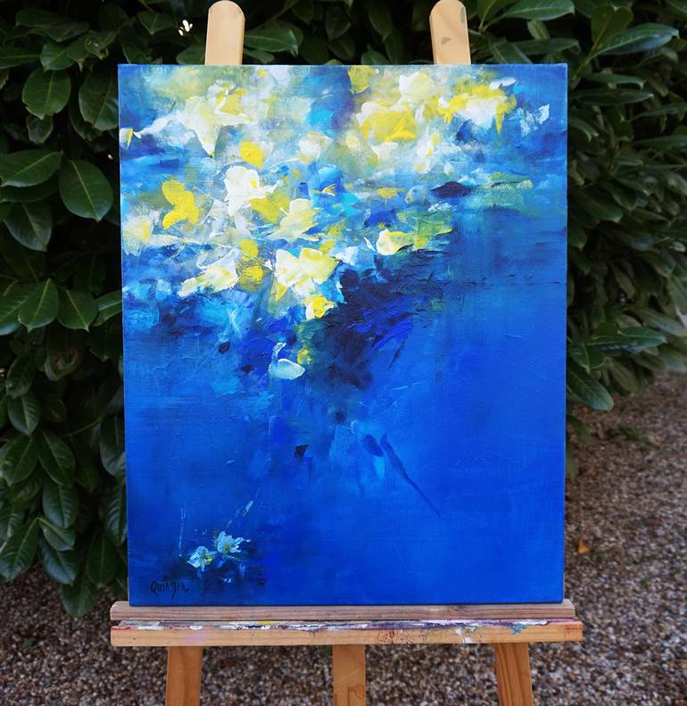 Original Floral Painting by Marianne Quinzin