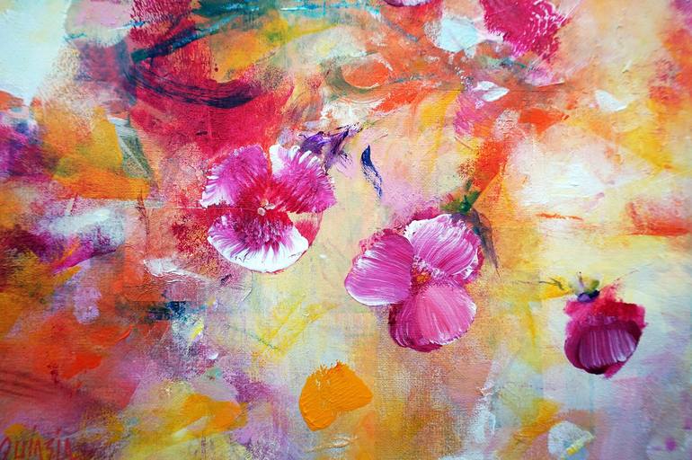 Gipsy flowers Painting by Marianne Quinzin | Saatchi Art