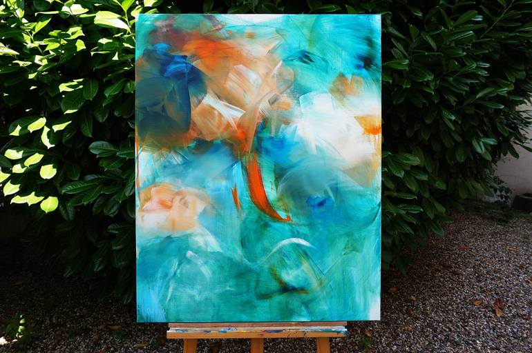 Original Abstract Expressionism Abstract Painting by Marianne Quinzin