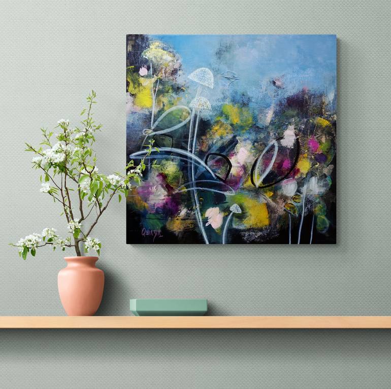 Original Abstract Expressionism Nature Painting by Marianne Quinzin