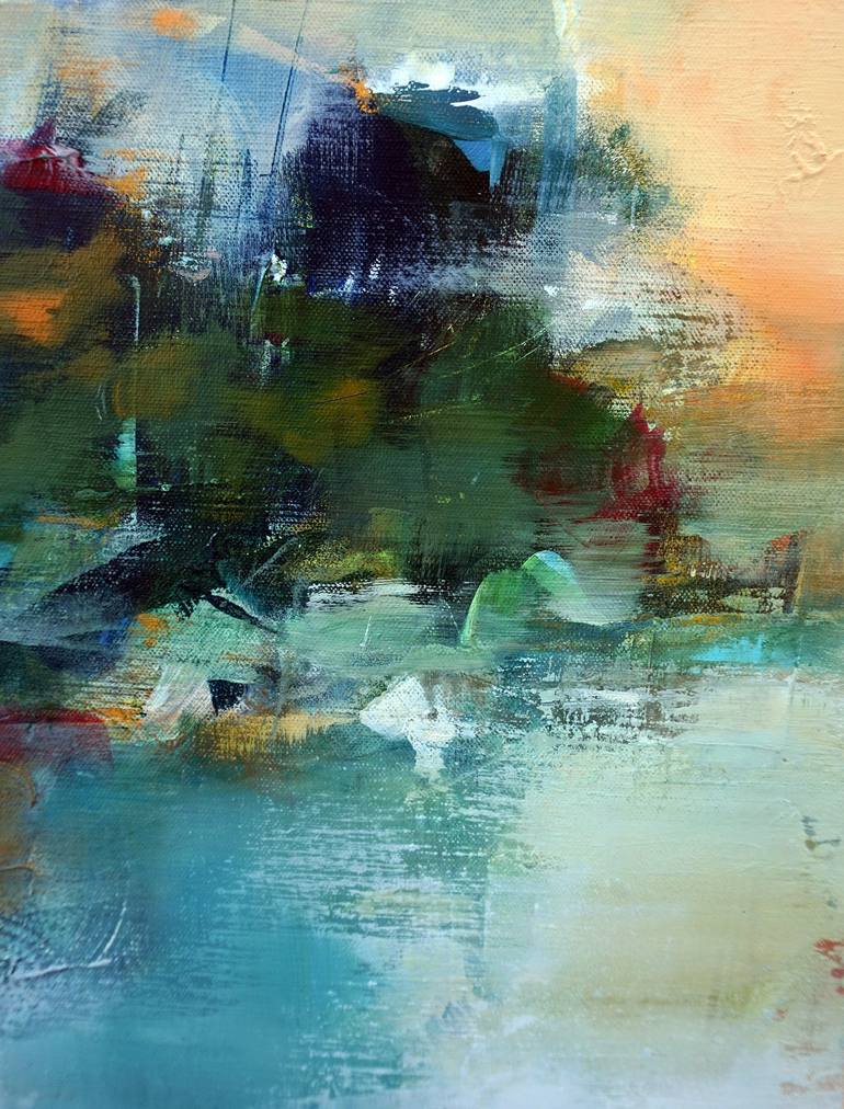 Original Abstract Landscape Painting by Marianne Quinzin