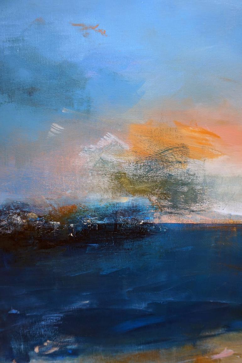 Original Abstract Seascape Painting by Marianne Quinzin