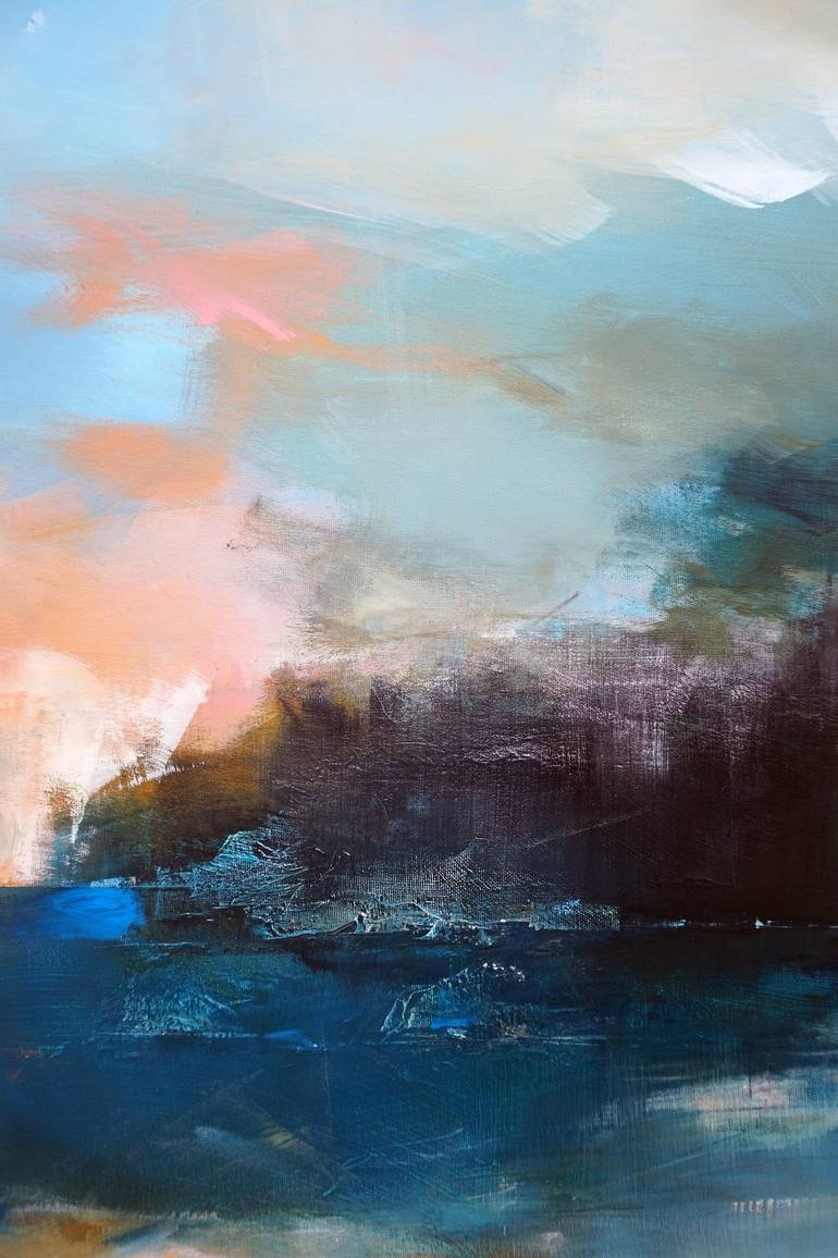 Original Abstract Seascape Painting by Marianne Quinzin