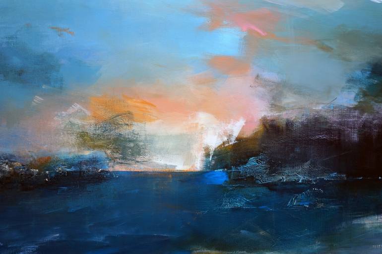 Original Abstract Seascape Painting by Marianne Quinzin