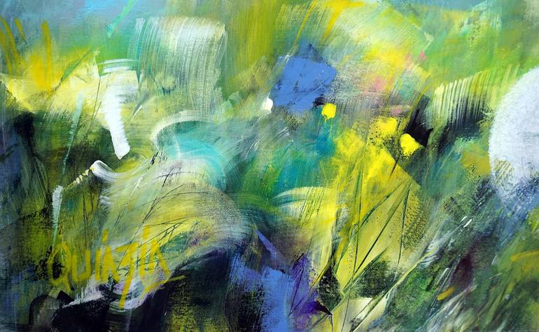 Original Abstract Floral Painting by Marianne Quinzin