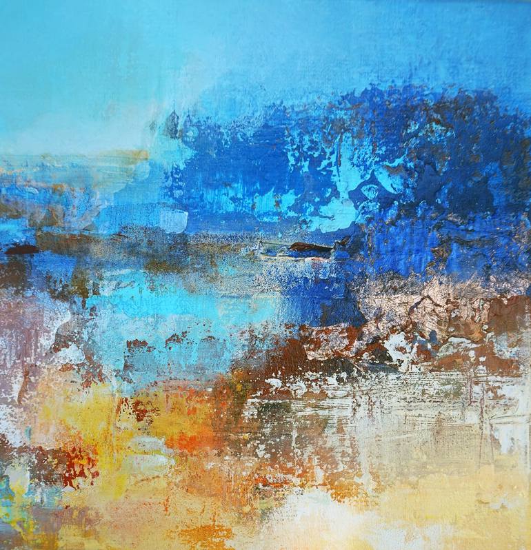 Original Abstract Beach Painting by Marianne Quinzin