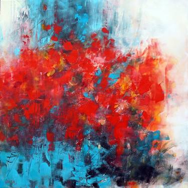 Original Abstract Expressionism Floral Paintings by Marianne Quinzin