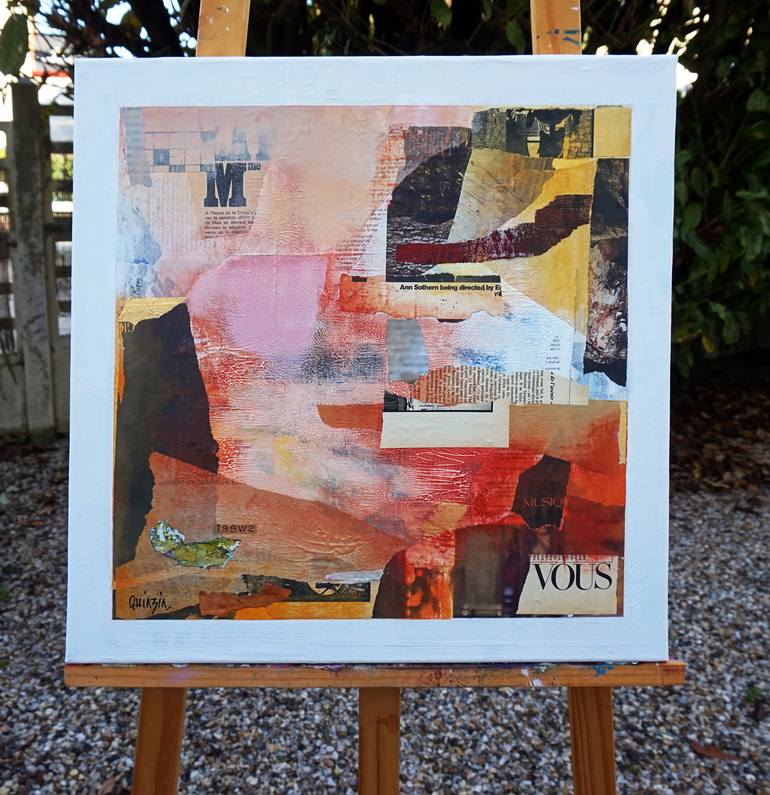 Original Contemporary Abstract Collage by Marianne Quinzin