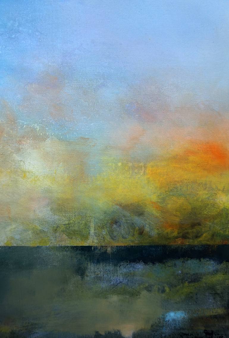 Original Abstract Landscape Painting by Marianne Quinzin
